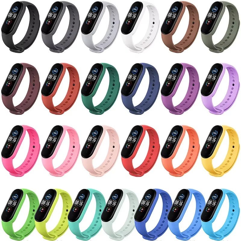 Comfort Fit Silicone Strap – Replacement Wristband for Smart Fitness Tracker 7 6 5 4 3, Adjustable Smartwatch Band, Skin-Friendly, Durable Accessory