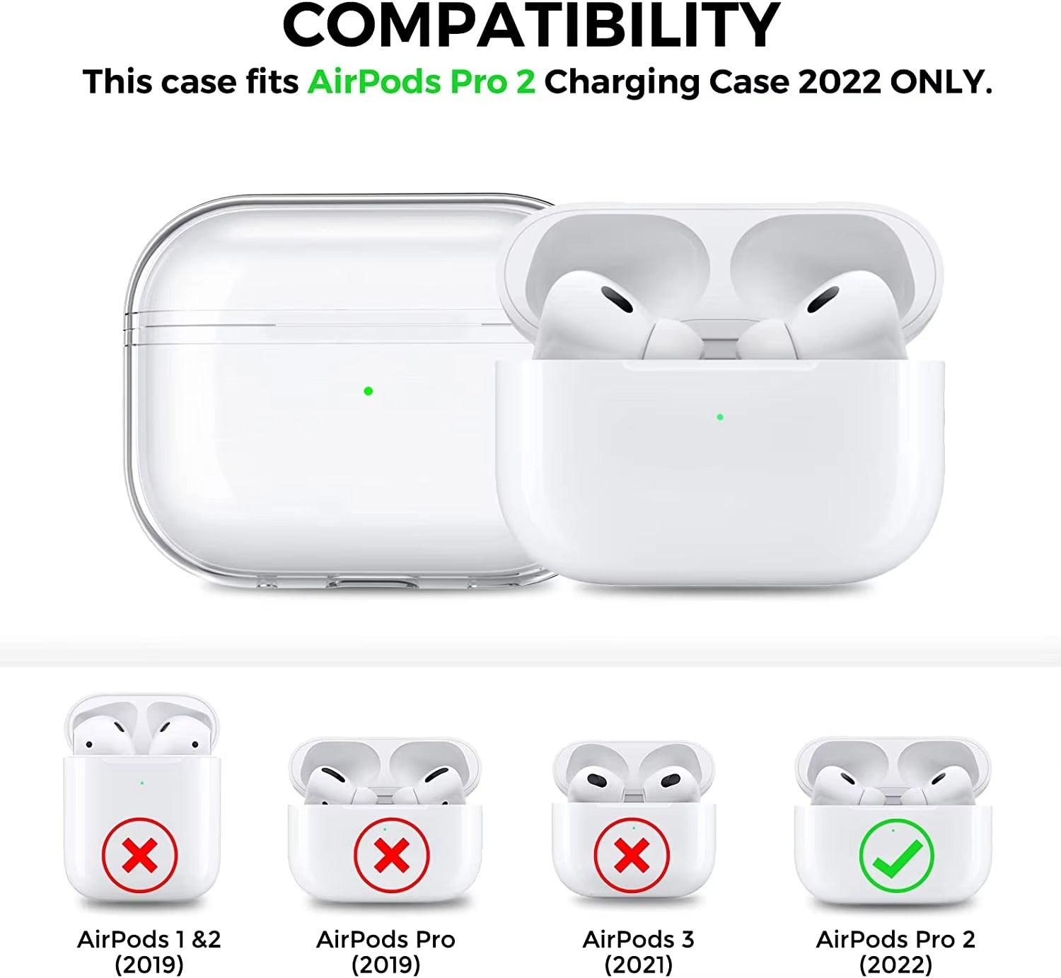 Clear Soft TPU Case with Lanyard for AirPods Pro 2, 4, 3, 2 – Lightweight Transparent Cover, Shockproof Earphone Accessories, Anti-Scratch Protective Funda