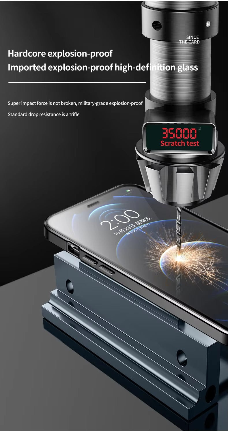 Premium Apple iPhone Case, MagSafe Compatible, Camera Lens & Screen Protection, Ultra Thin, Shockproof, Magnetic Full All Around Cover – 360° Metal Frame Case with Aluminum Alloy & Full Screen Protection