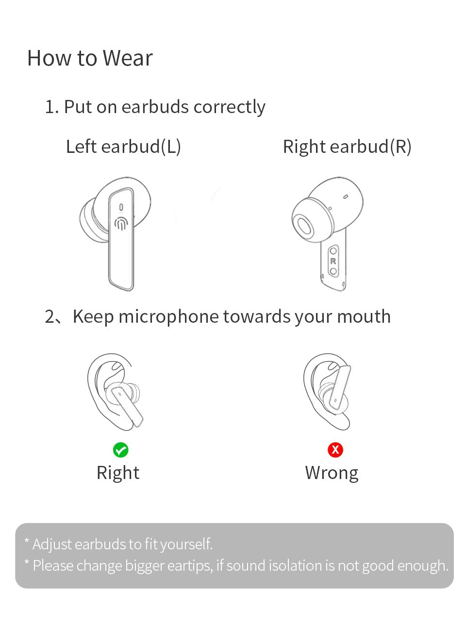 Premium, ANC Wireless Headphones – Bluetooth 5.2 Earphones with 6-Mic ENC, HD Call, Transparency Mode for Apple iPhone