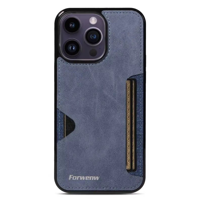 Luxury Apple iPhone Case, MagSafe Compatible, Camera Lens and Screen Protection, Ultra Thin, Shockproof, Magnetic, Full All Around Protection, Retro Leather Wallet Cover