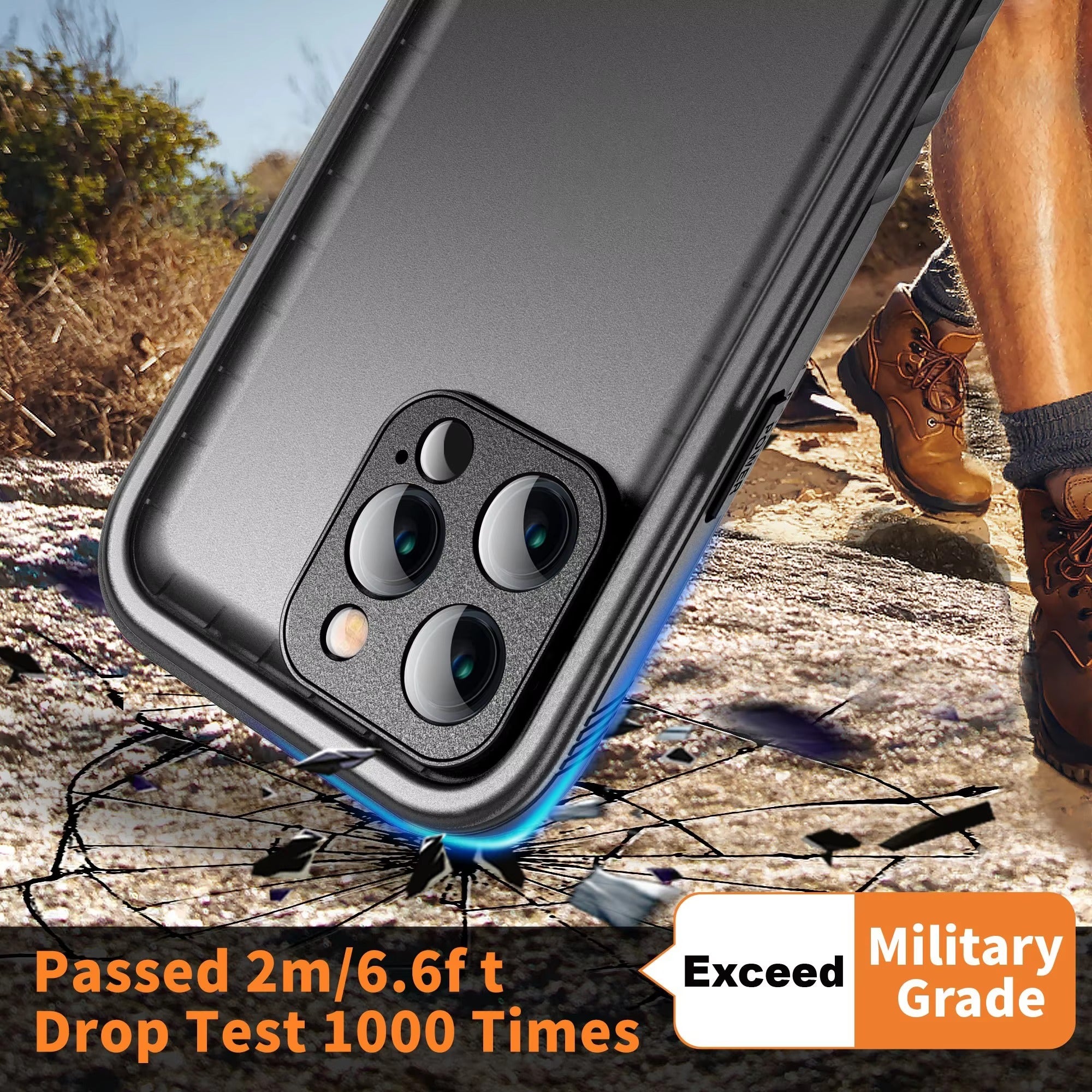 Premium Apple iPhone Case MagSafe Compatible, Camera Lens & Screen Protection, Ultra Thin Shockproof Magnetic Full All Around Protection Cover with Waterproof Strap for Diving