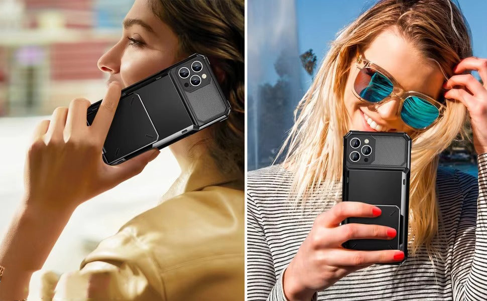 Robust Apple iPhone Case, MagSafe Compatible, Camera Lens and Screen Protection, Ultra Thin, Shockproof, Magnetic, Full All Around Protection, Hidden Wallet Card Cover