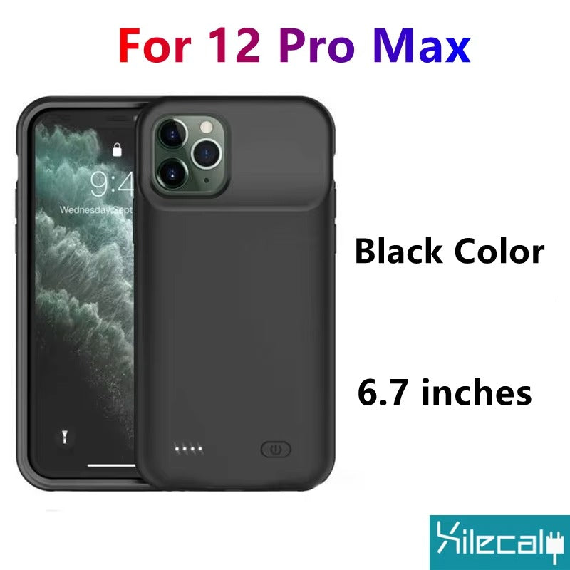 High Capacity Apple iPhone Case MagSafe Compatible, Camera Lens & Screen Protection, Ultra Thin Shockproof Magnetic Full All Around Protection Charging Cover with Built-In Battery