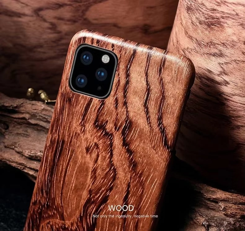 Premium Apple iPhone Case, MagSafe Compatible, Camera Lens Protection, Screen Protection, Ultra Thin, Shockproof, Magnetic, Full All Around Protection, Natural Bamboo Wood Cover