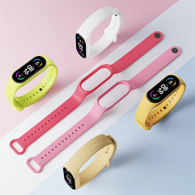 Comfort Fit Silicone Strap – Replacement Wristband for Smart Fitness Tracker 7 6 5 4 3, Adjustable Smartwatch Band, Skin-Friendly, Durable Accessory
