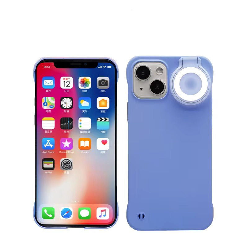 Luxury Apple iPhone Case, MagSafe Compatible, Camera Lens & Screen Protection, Ultra Thin, Shockproof, Magnetic Full All Around Cover – Built-in LED Selfie Ring Light Back Glow Case