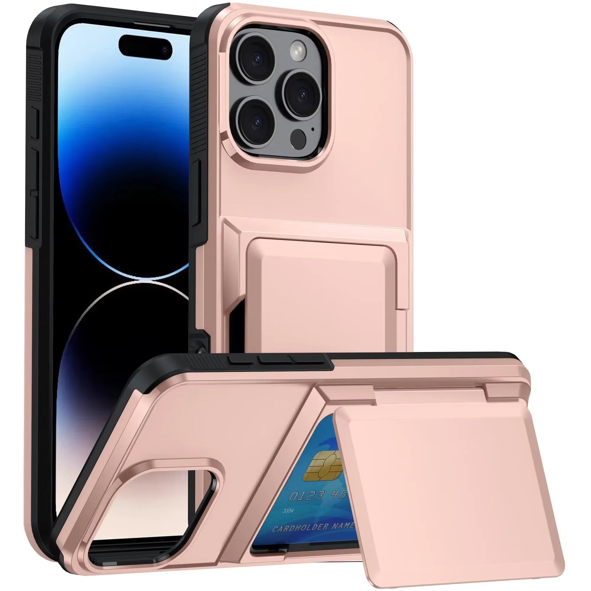 Robust Apple iPhone Case, MagSafe Compatible, Camera Lens and Screen Protection, Ultra Thin, Shockproof, Magnetic, Full All Around Protection, Wallet Card Holder Cover