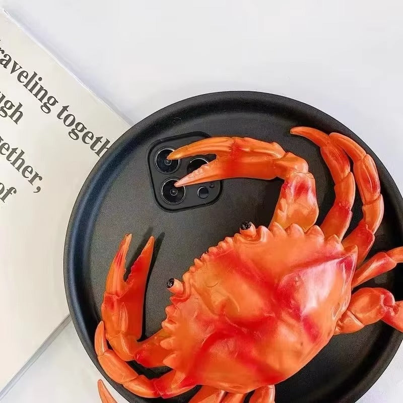 Premium Apple iPhone Case, MagSafe Compatible, Camera Lens and Screen Protection, Ultra Thin, Shockproof, Magnetic, Full All Around Protection, 3D Crab Pan Squeaky Cover