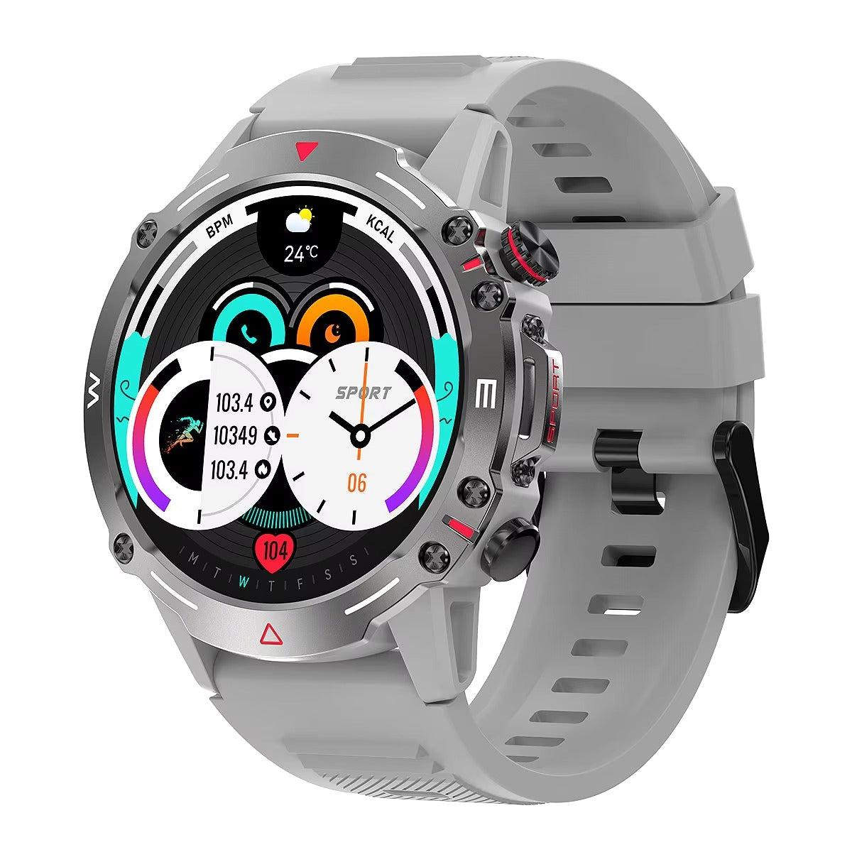 Premium Rugged AMOLED Smartwatch – 1.43" Bluetooth Calling Watch, IP68 Waterproof, Fitness Tracker, SpO2, Sleep Monitor, Voice Assistant, Long Battery Life