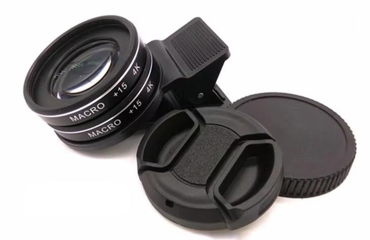 Professional 4K HD Macro Lens for iPhone – 15X/30X Close-Up Phone Camera Lens for Eyelash, Compatible with Apple Devices