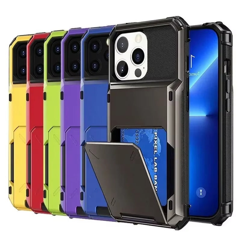 Robust Apple iPhone Case, MagSafe Compatible, Camera Lens and Screen Protection, Ultra Thin, Shockproof, Magnetic, Full All Around Protection, Hidden Wallet Card Cover