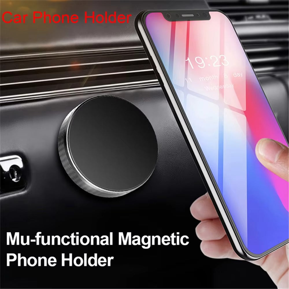 Premium, Magnetic Car Phone Holder – Mounted Stand with Strong Magnet Sticker for Apple iPhone and Other Apple Devices