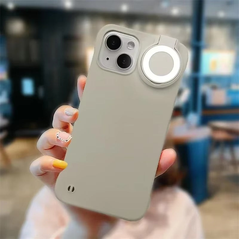 Premium Apple iPhone Case, MagSafe Compatible, Camera Lens & Screen Protection, Ultra Thin, Shockproof, Magnetic Full All Around Cover – LED Selfie Ring Light Glow Case