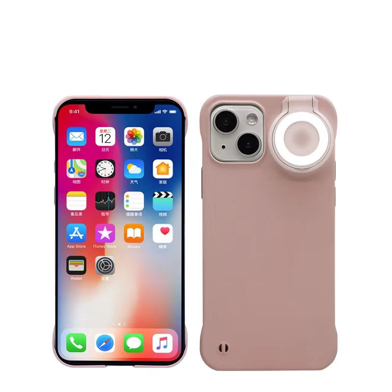 Luxury Apple iPhone Case, MagSafe Compatible, Camera Lens & Screen Protection, Ultra Thin, Shockproof, Magnetic Full All Around Cover – Built-in LED Selfie Ring Light Back Glow Case