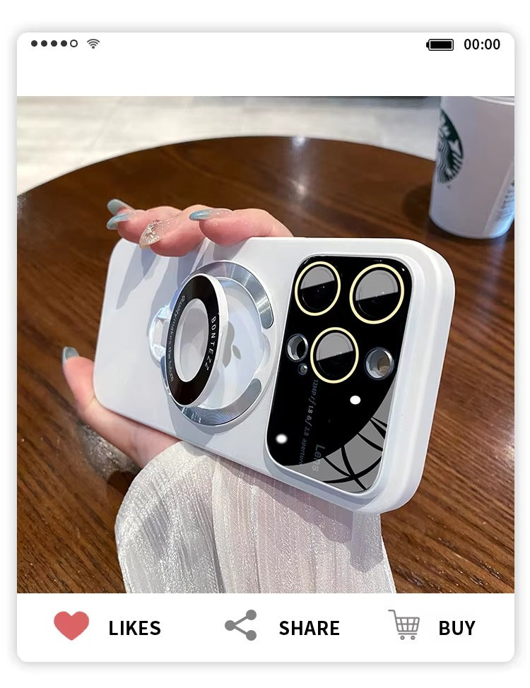 Premium Apple iPhone Case, MagSafe Compatible, Camera Lens and Screen Protection, Ultra Thin, Shockproof, Magnetic, Full All Around Protection, Magnetic Bracket Cover