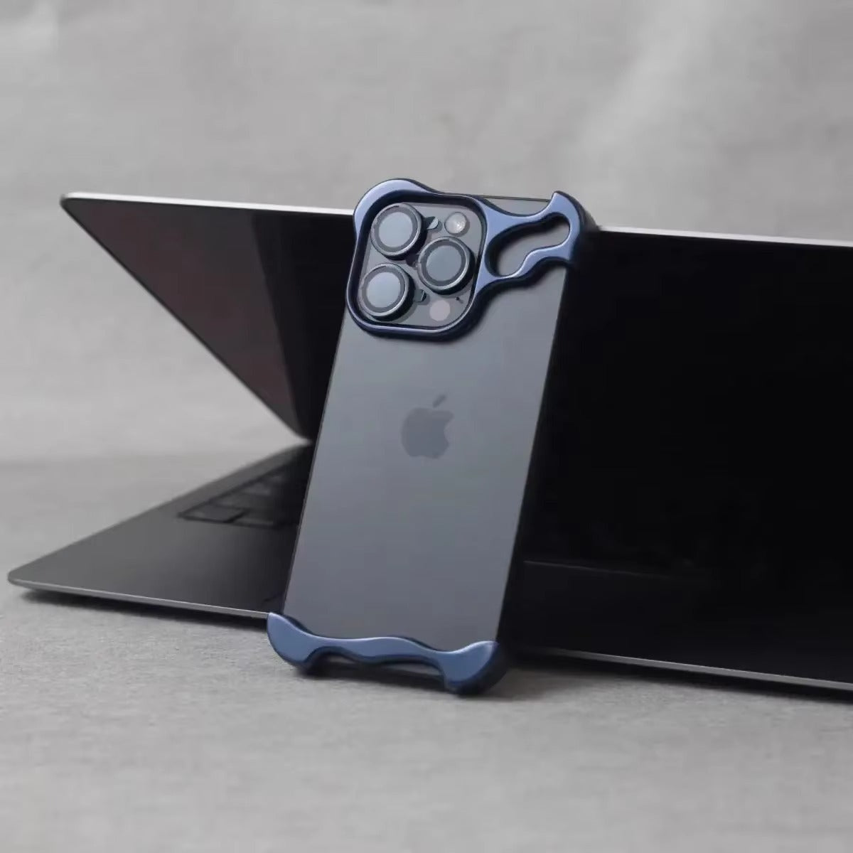 Luxury Metal Bumper Apple iPhone Case, MagSafe Compatible, Ultra Thin Magnetic Irregular Aluminum Frame and Lens Film Guard