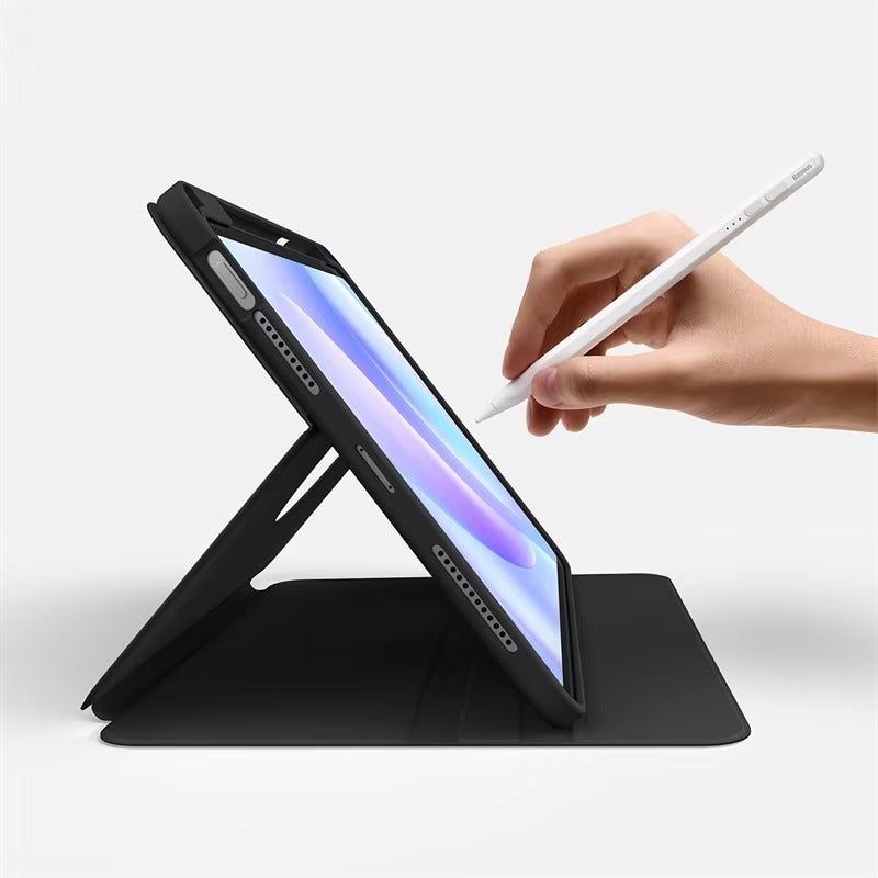 Premium Magnetic iPad Case with Pencil Holder – Slim Smart Cover with Auto SleepCompatible with 10.2", 10.9", 11", 12.9" Tablets
