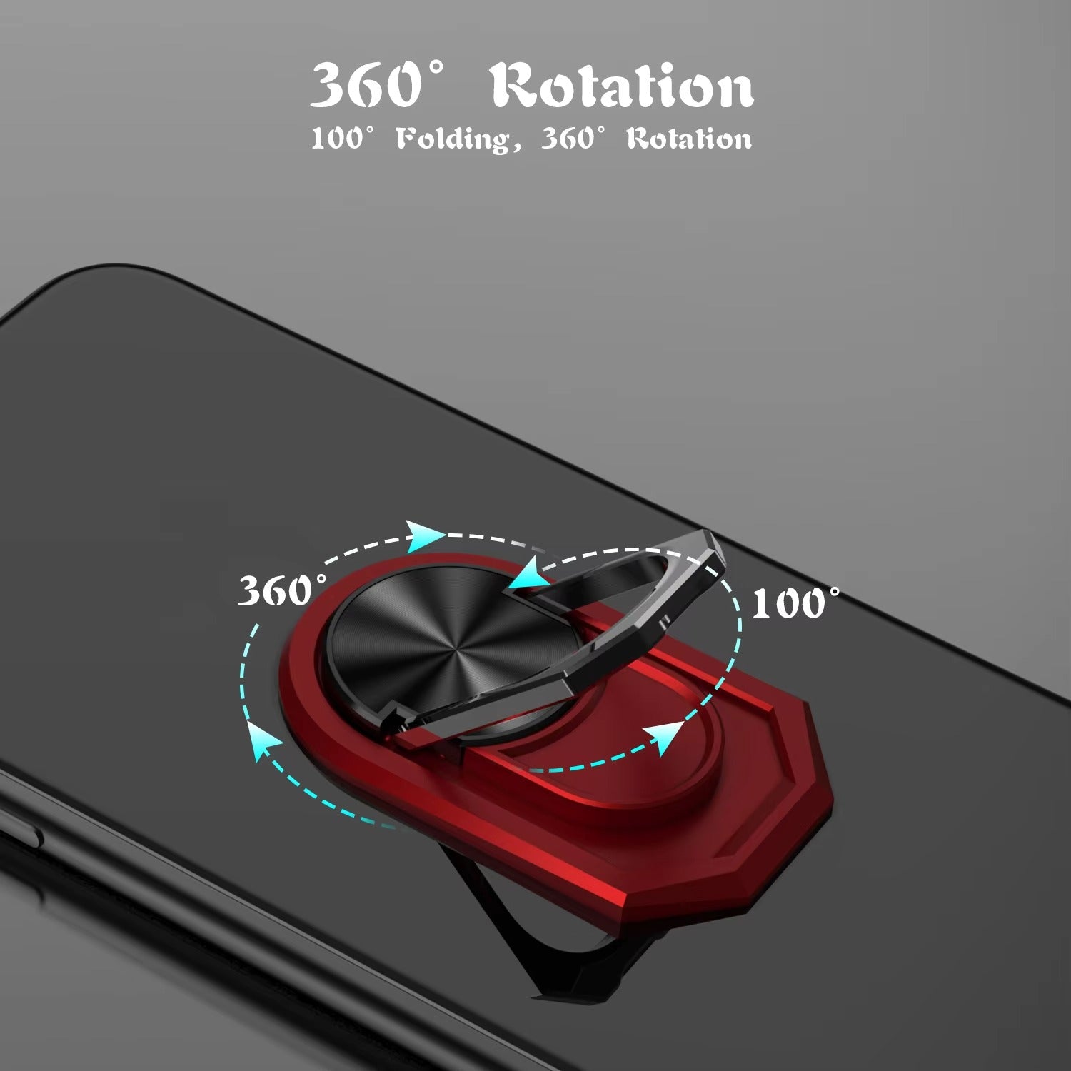 Premium, Metal Finger Ring Phone Holder – 180° Rotatable, Grip Stand Mount, Universal Smartphone Holder for Apple iPhone