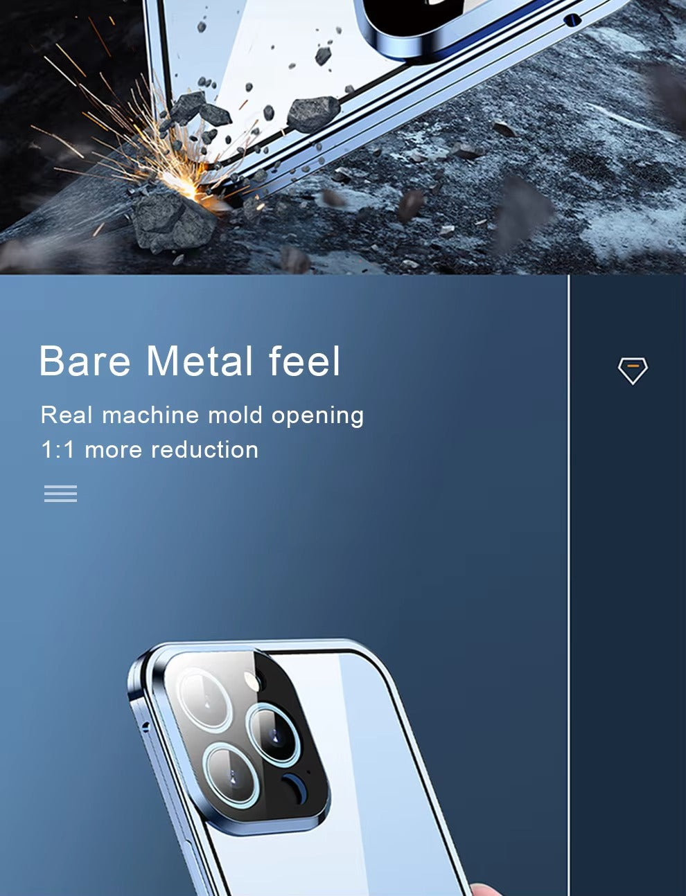 Luxury Apple iPhone Case Compatible, Camera Lens & Screen Protection, Ultra Thin Magnetic Full All Around Protection Cover