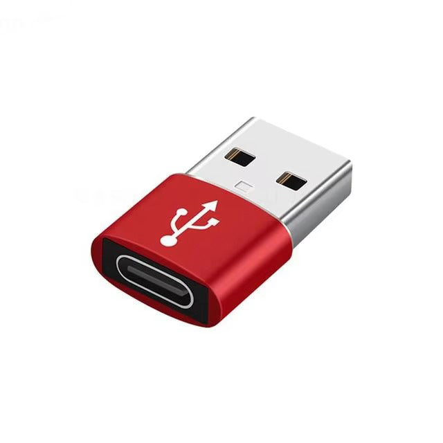High Quality USB to Type-C Charger Adapter – 2PCS OTG Converter for iPhone, Plug & Play, Data Sync 480Mbps, Aluminum Alloy, Universal Type-C Compatibility