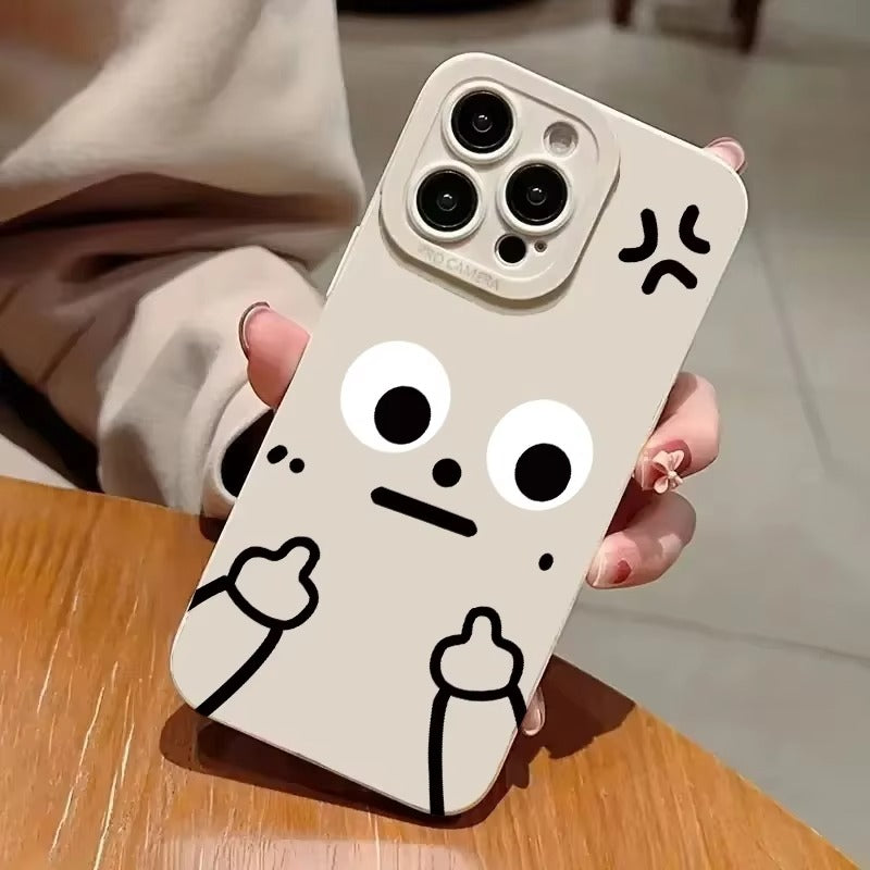 Premium Apple iPhone Case, MagSafe Compatible, Camera Lens and Screen Protection, Ultra Thin, Shockproof, Magnetic, Full All Around Protection, Cartoon Finger Soft Cover