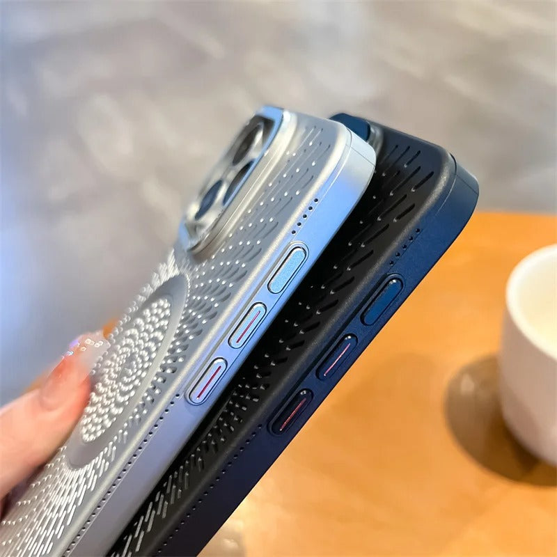 Premium Apple iPhone Case, MagSafe Compatible, Camera Lens & Screen Protection, Ultra Thin, Shockproof, Magnetic Full All Around Cover – Slim PC Case with Heat Dissipation, Wireless Charging & Titanium Lens Cover