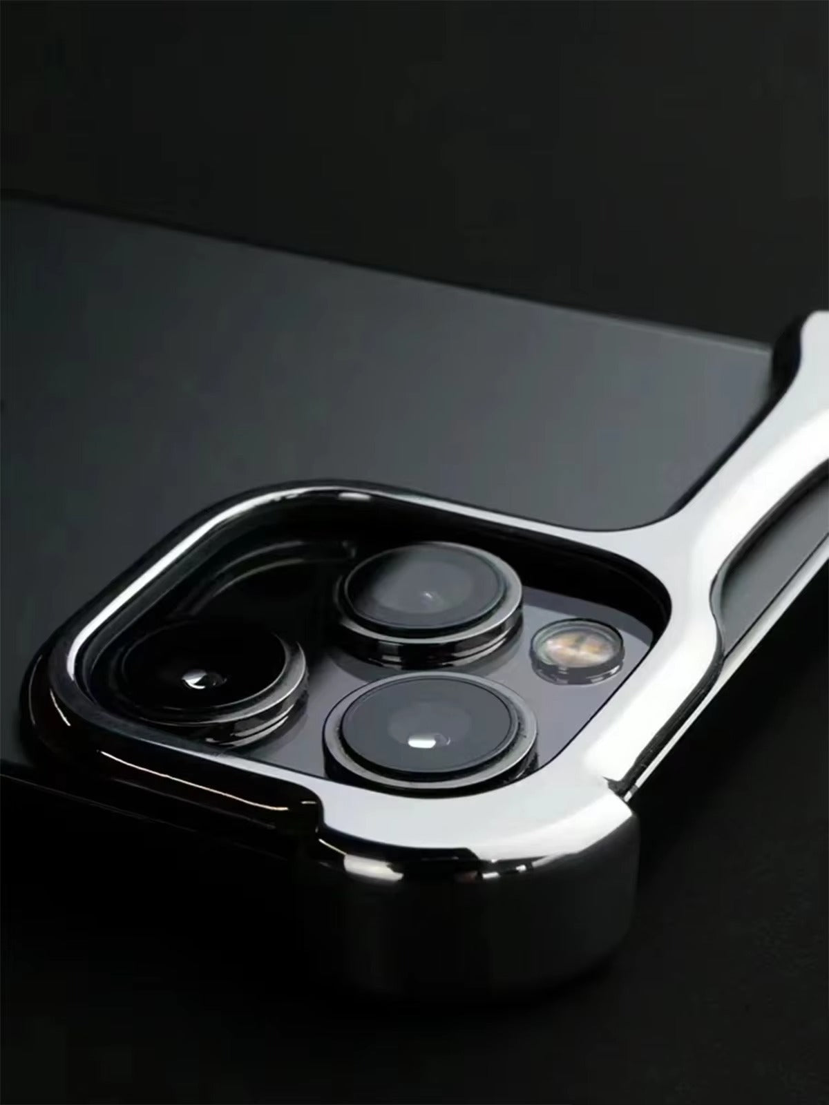 Luxury Metal Bumper Apple iPhone Case, MagSafe Compatible, Ultra Thin Magnetic Irregular Aluminum Frame and Lens Film Guard