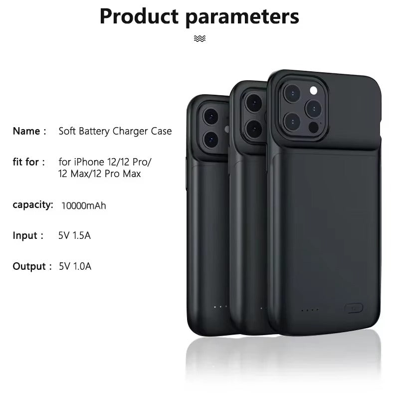 Robust Apple iPhone Case MagSafe Compatible, Camera Lens & Screen Protection, Ultra Thin Shockproof Magnetic Full All Around Protection Cover with 10000mAh Battery Charger
