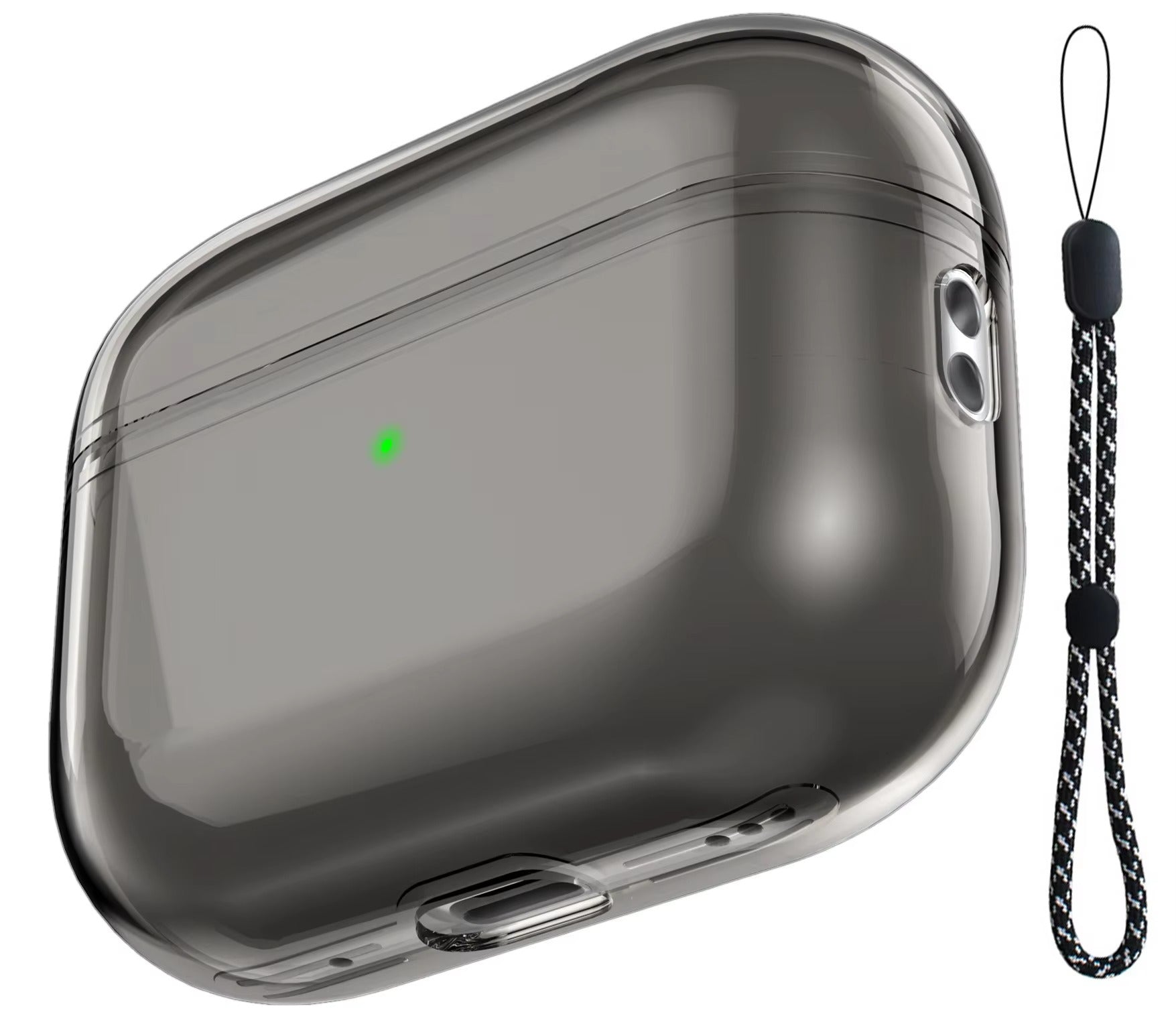 Clear Soft TPU Case with Lanyard for AirPods Pro 2, 4, 3, 2 – Lightweight Transparent Cover, Shockproof Earphone Accessories, Anti-Scratch Protective Funda