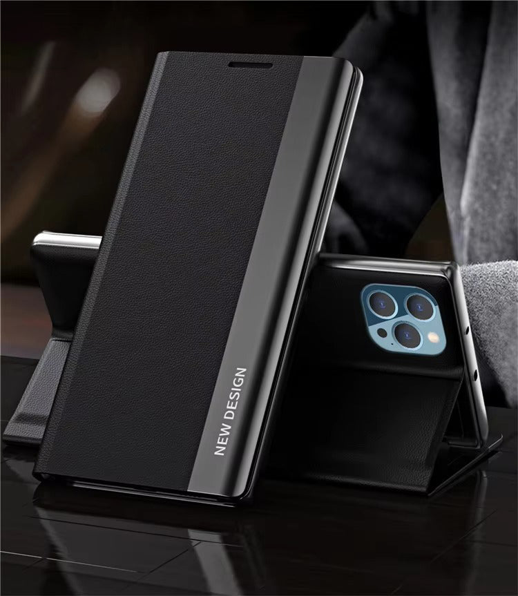Luxury Flip Apple iPhone Case, MagSafe Compatible, Ultra Thin Magnetic Shockproof Full Protection Cover