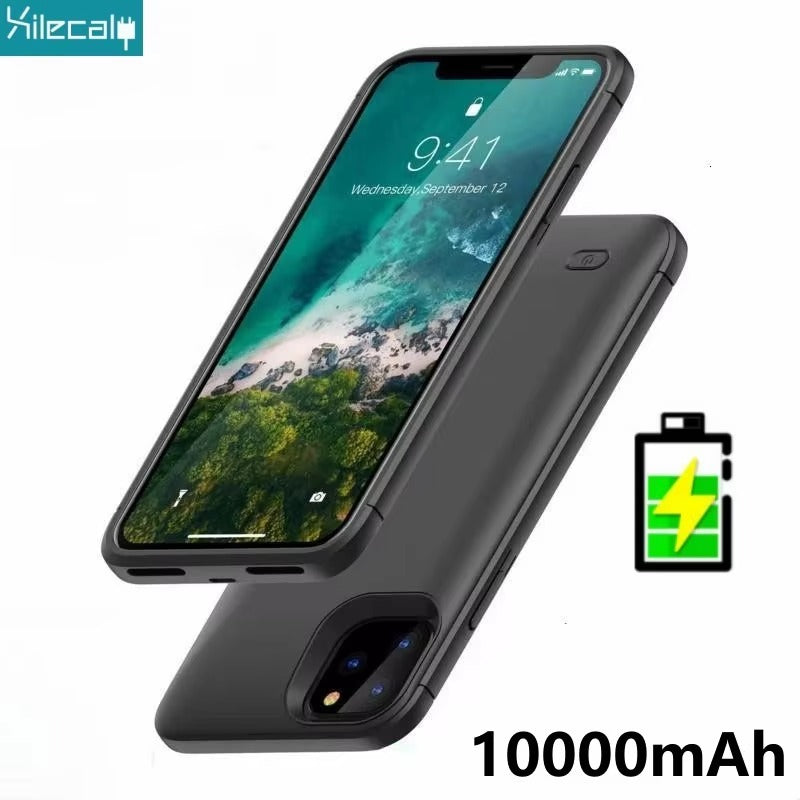 Premium Apple iPhone Case MagSafe Compatible, Camera Lens & Screen Protection, Ultra Thin Shockproof Magnetic Full All Around Protection Cover with 10000mAh Charging Power Bank