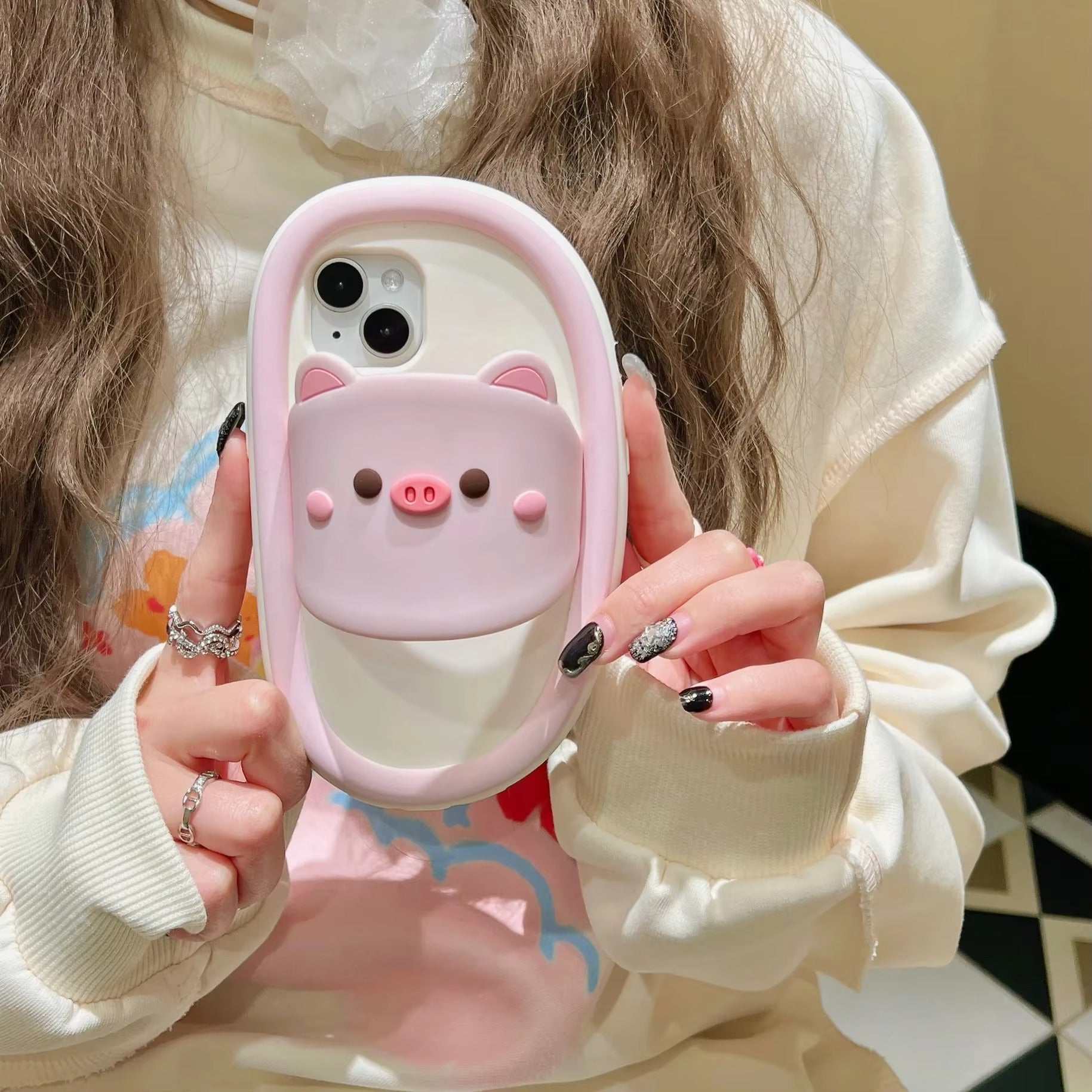 Premium Apple iPhone Case, MagSafe Compatible, Camera Lens and Screen Protection, Ultra Thin, Shockproof, Magnetic, Full All Around Protection, 3D Slippers Animal Cover