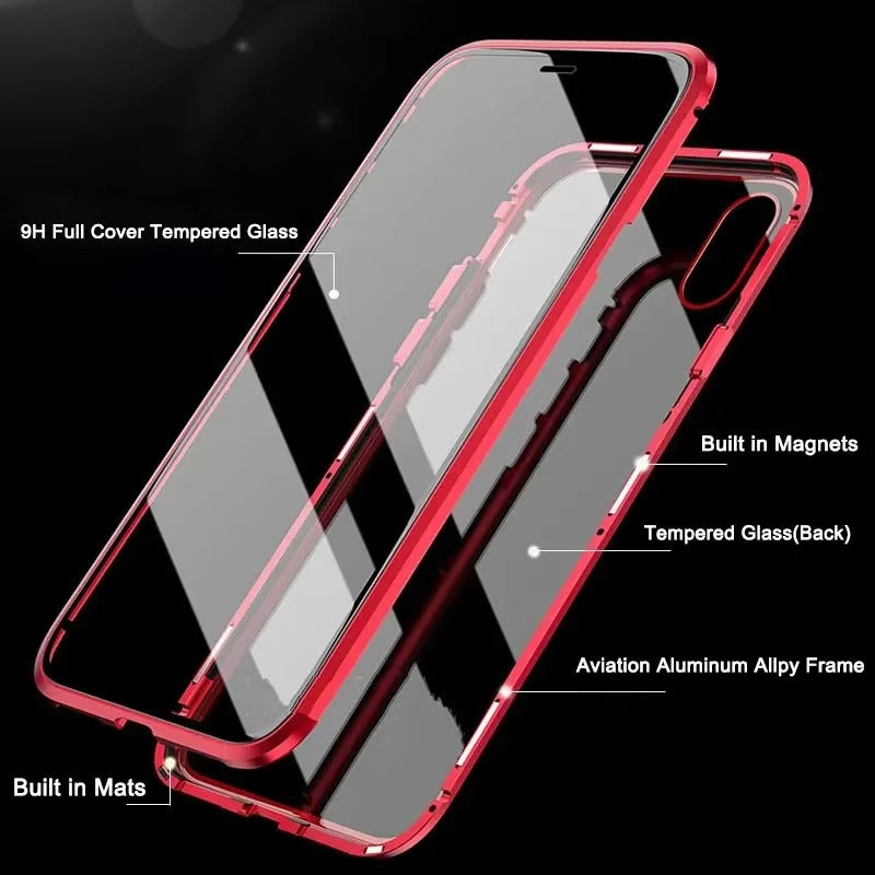 Premium Apple iPhone Case Compatible Camera Lens & Screen Protector Ultra Thin Shockproof Magnetic Full All Around Protection