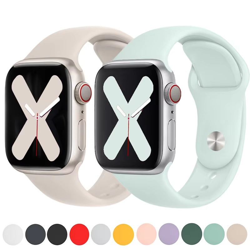 Premium Silicone Smartwatch Band – Soft Replacement Strap with 316L Steel Clasp, Adjustable Sizes for 38mm to 49mm Watches