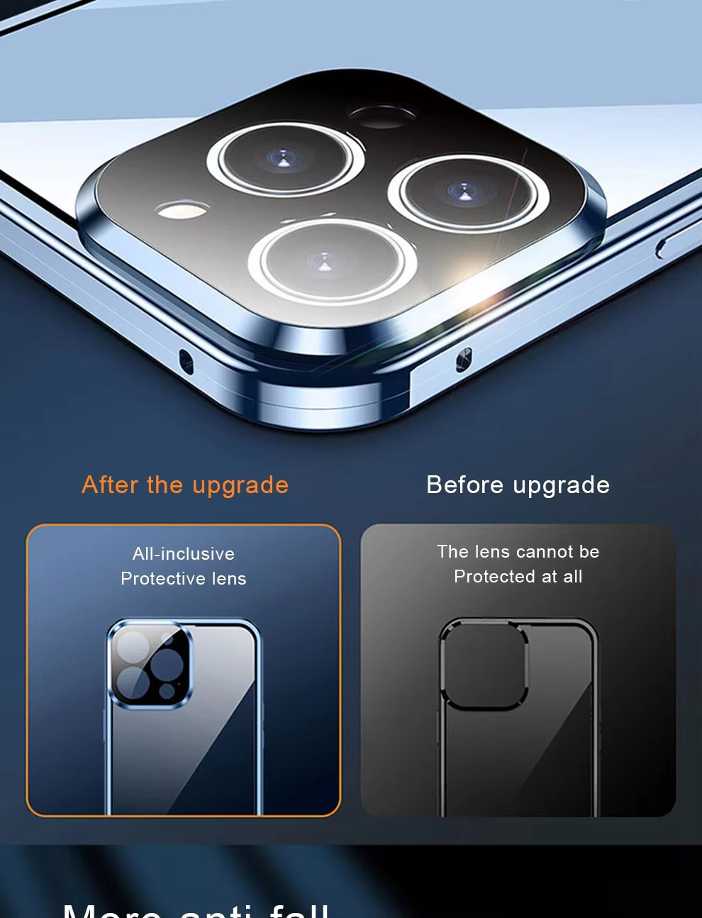 Premium Apple iPhone Case MagSafe Compatible, Camera Lens & Screen Protection, Cover with 360 Metal Glass Bumper