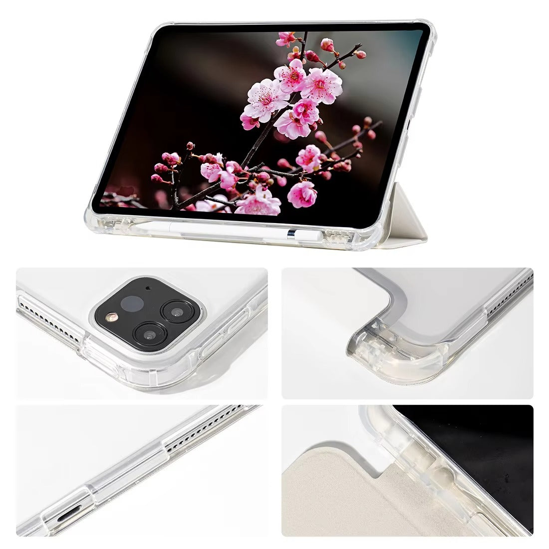 High Quality iPad Case with Pencil Holder Magnetic Cover, Auto Sleep/Wake, Compatible with 10.2", 10.5", 10.9", 11" Tablets