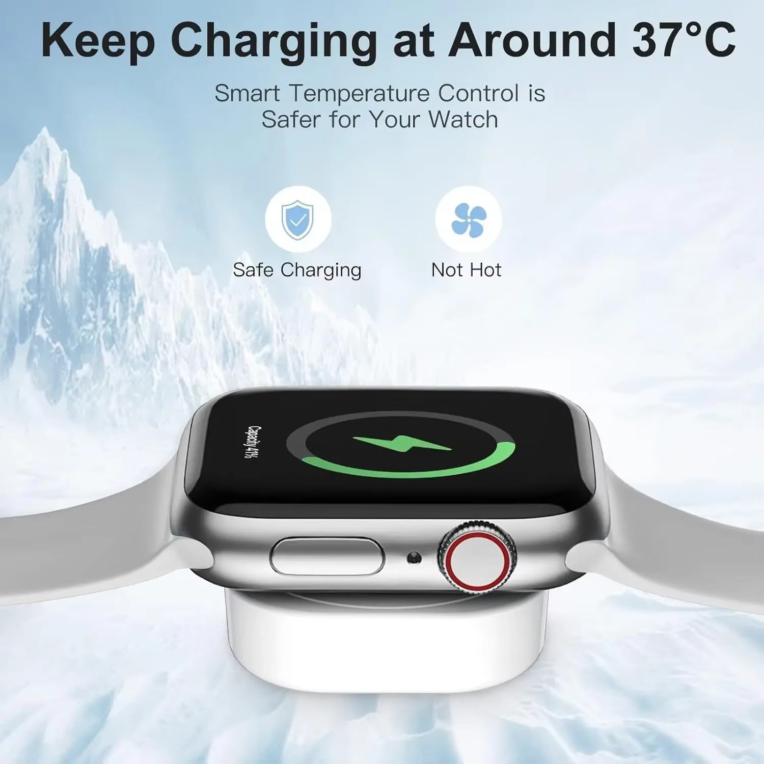 High-Speed 2-in-1 Magnetic Wireless Charger Cable – USB-A Fast Charging Cord for Apple Watch & iPhone, Strong Magnetic Adsorption, Smart Chip Protection