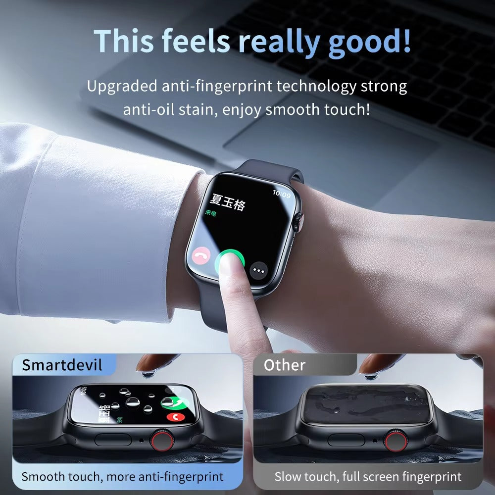 Premium 2-Pack Apple Watch Screen Protector – HD Full Adhesive Scratch-Resistant Display Guard for 40mm to 45mm Smartwatch