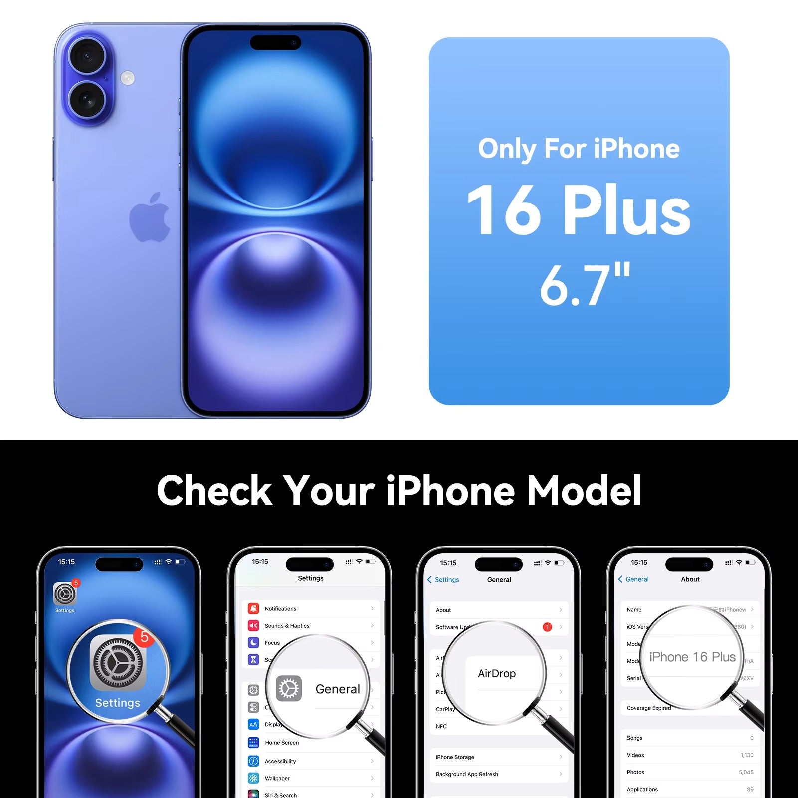 High Quality Apple iPhone Case MagSafe Compatible, Camera Lens & Screen Protection, Ultra Thin Shockproof Magnetic Full All Around Protection Cover with 8000mAh Battery Pack