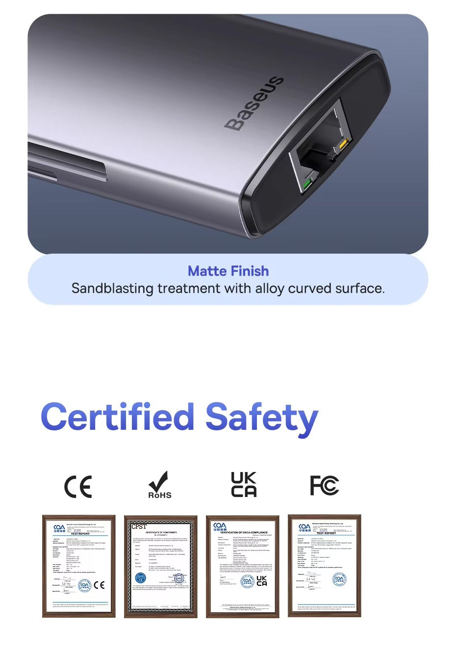 High Quality USB-C Hub Adapter – Type-C to HDMI, USB 3.1, 10Gbps, RJ45 Ethernet, Laptop, Tablet, USB-C Devices
