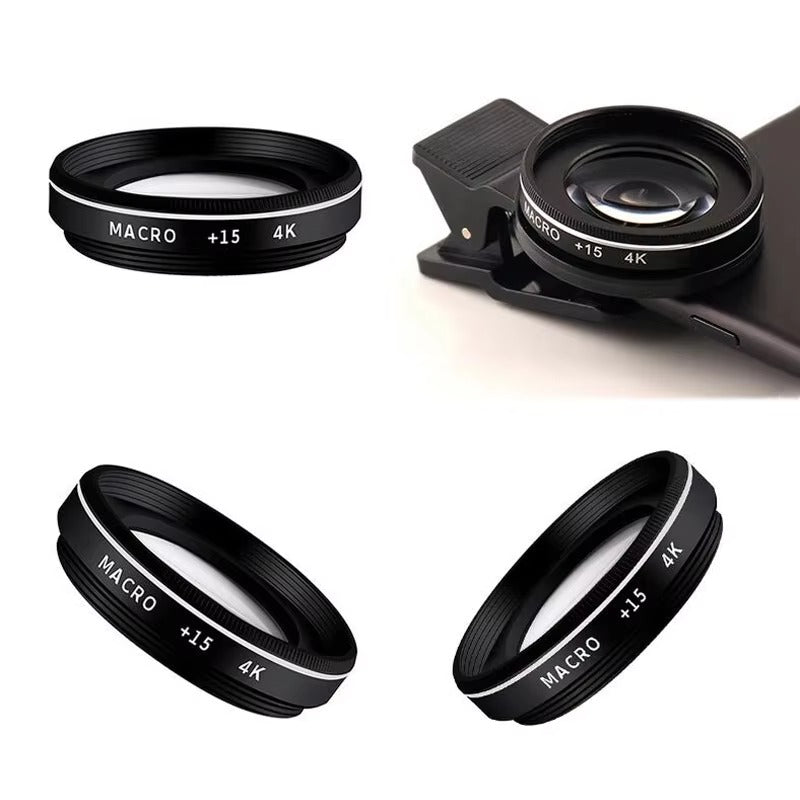 Professional 4K HD Macro Lens for iPhone – 15X/30X Close-Up Phone Camera Lens for Eyelash, Compatible with Apple Devices