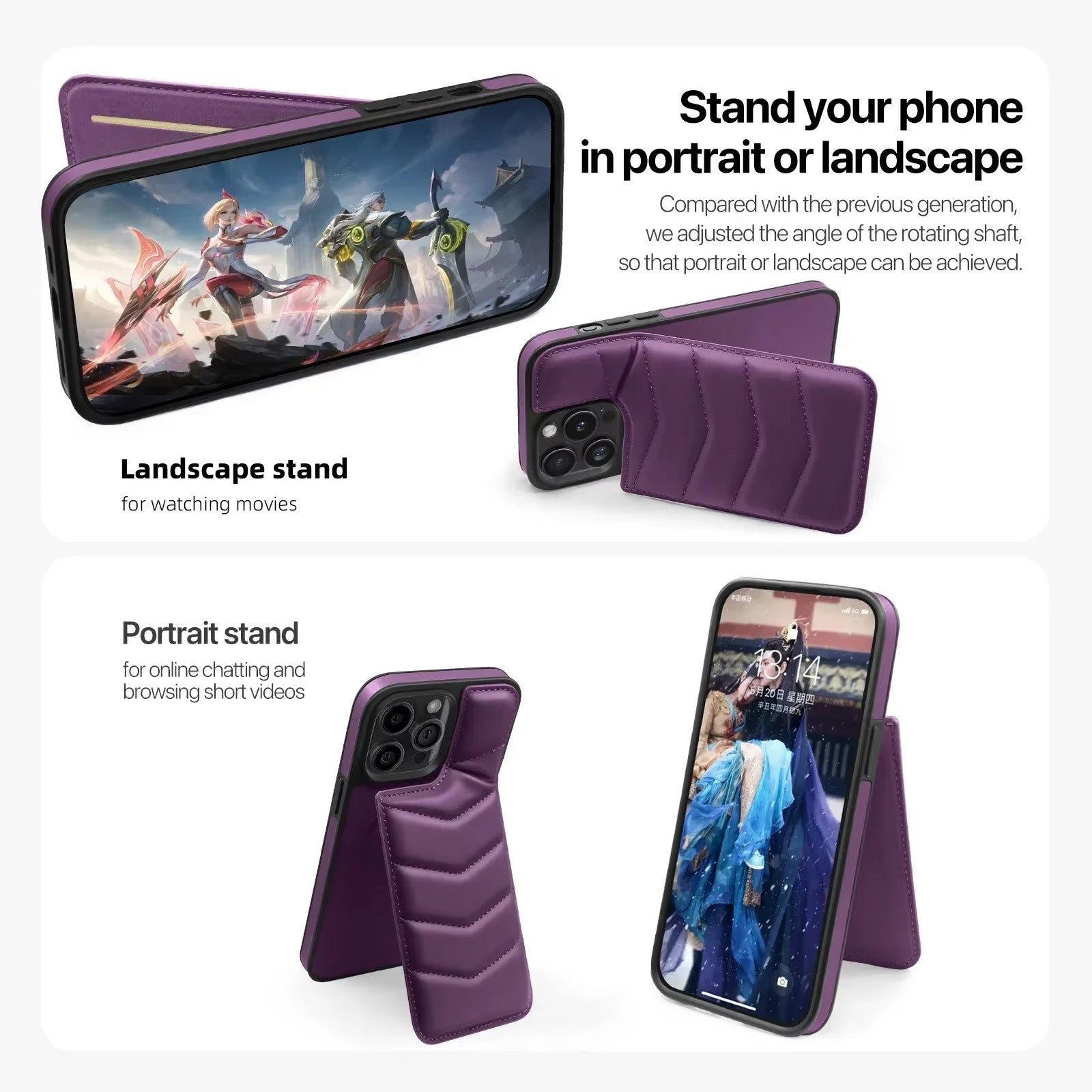 Luxury Apple iPhone Case, MagSafe Compatible, Camera Lens and Screen Protection, Ultra Thin, Shockproof, Magnetic, Full All Around Protection, Wallet Stand Card Cover
