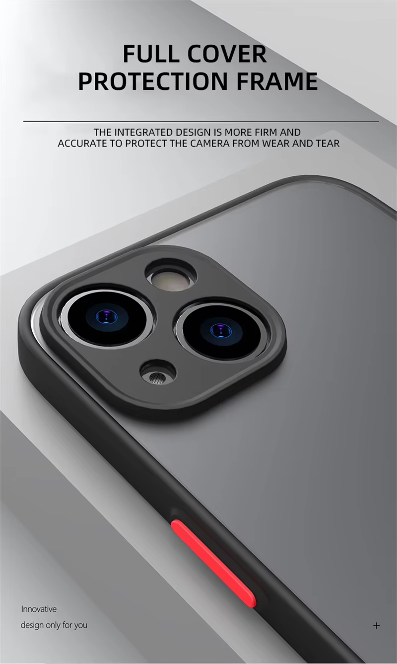 Robust Apple iPhone Case, MagSafe Compatible, Camera Lens & Screen Protection, Ultra Thin, Shockproof, Magnetic Full All Around Cover – Matte Armor Case with Clear Silicone Edges & Hard PC Back for Durable Protection