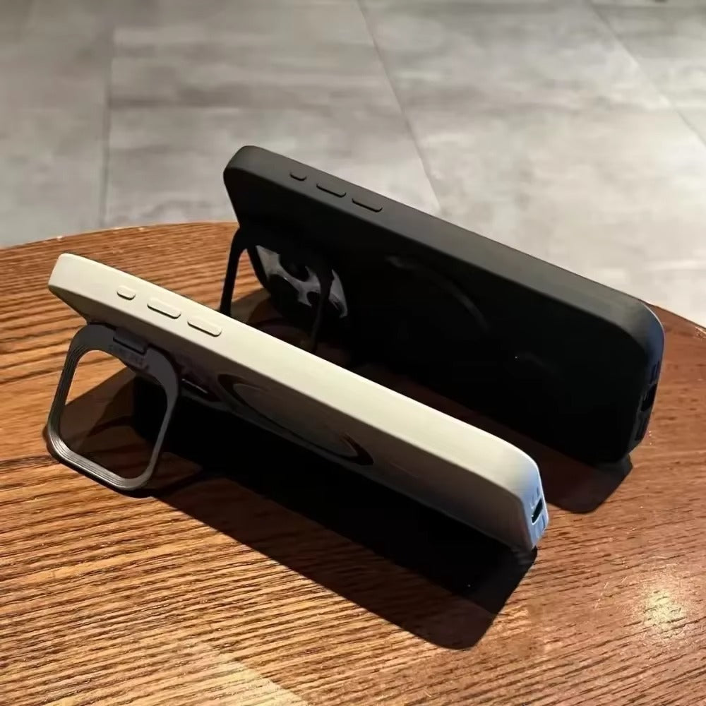 Premium Apple iPhone Case, MagSafe Compatible, Camera Lens & Screen Protection, Ultra Thin, Shockproof, Magnetic Full All Around Cover – Soft Silicone Case with Wrist Strap, Magnetic Lanyard & Lens Stand Bracket