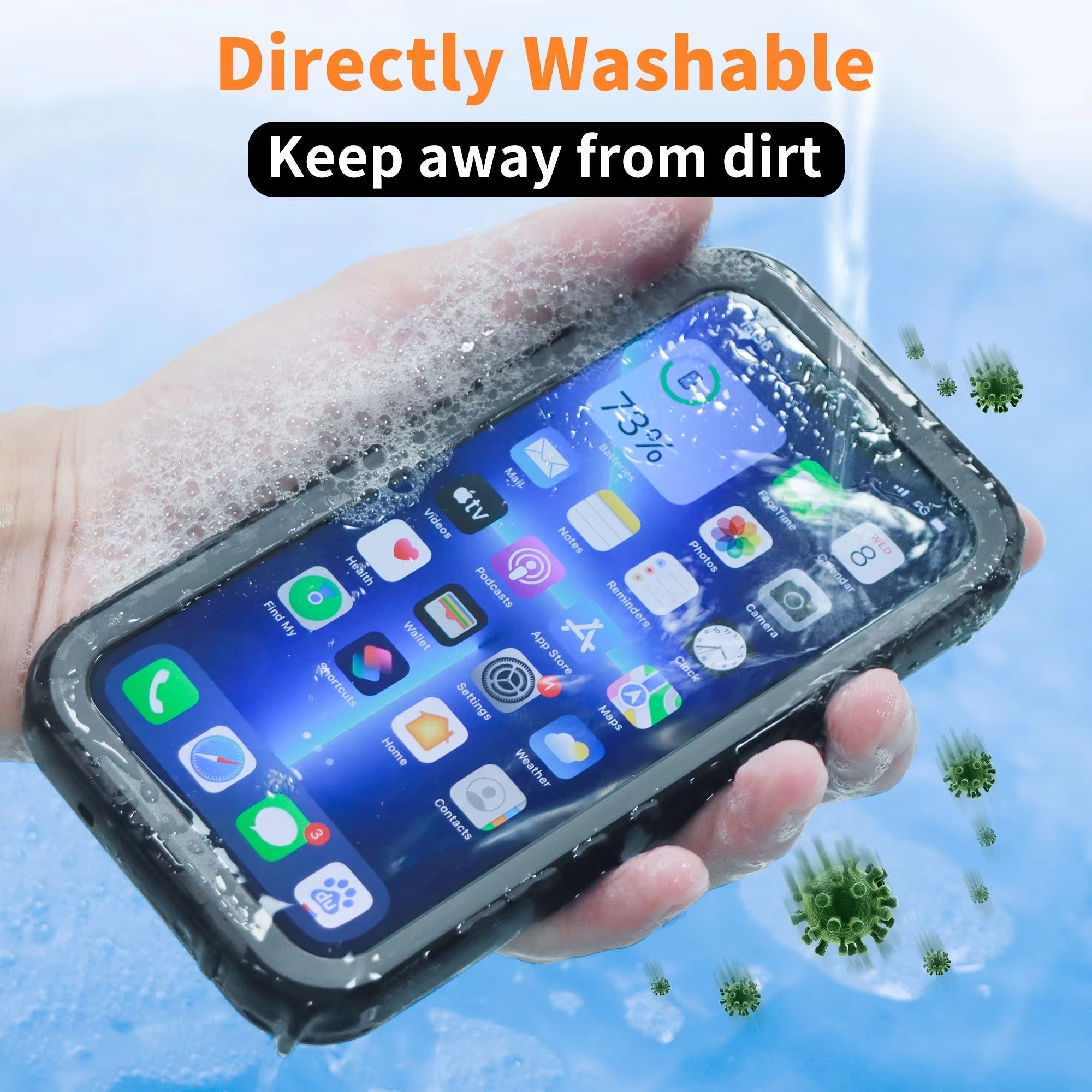 Premium Apple iPhone Case MagSafe Compatible, Camera Lens & Screen Protection, Ultra Thin Shockproof Magnetic Full All Around Protection Cover with Waterproof Strap for Diving