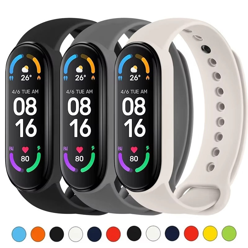 Comfort Fit Silicone Strap – Replacement Wristband for Smart Fitness Tracker 7 6 5 4 3, Adjustable Smartwatch Band, Skin-Friendly, Durable Accessory