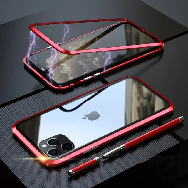 Premium Apple iPhone Case Compatible Camera Lens & Screen Protector Ultra Thin Shockproof Magnetic Full All Around Protection