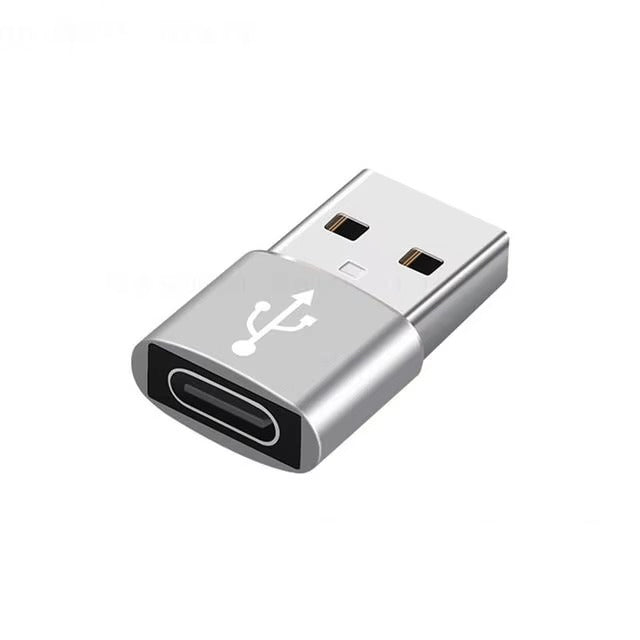 High Quality USB to Type-C Charger Adapter – 2PCS OTG Converter for iPhone, Plug & Play, Data Sync 480Mbps, Aluminum Alloy, Universal Type-C Compatibility
