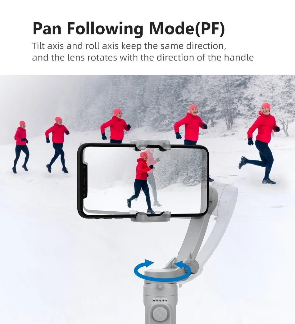 Advanced 3-Axis Smartphone Gimbal Stabilizer – Foldable Handheld Video Rig with Bluetooth, Anti-Shake, Vertical Shooting, for Vlog, YouTube, TikTok Recording